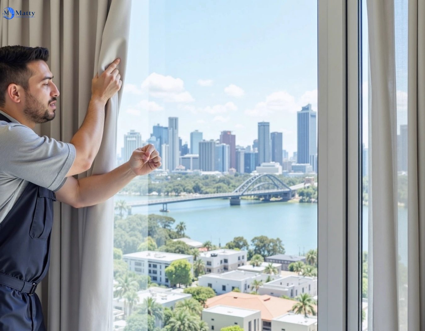 Professional curtain steam cleaning service new-farm QLD by Matty Curtain Cleaning